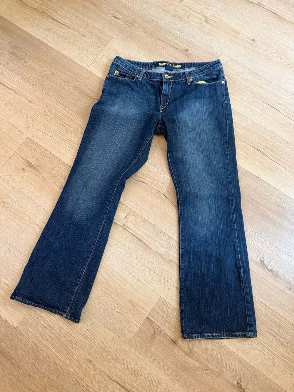 Nautica Jeans Size 12 Blue Denim Wash Flare Pants